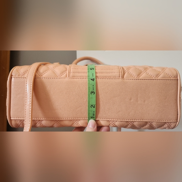 Anne Klein Faux Leather Quilted Satchel Bag in Peach; Brand-New Without Tags - Picture 15 of 16